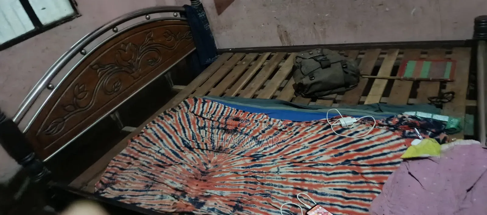 Large Wooden Bed