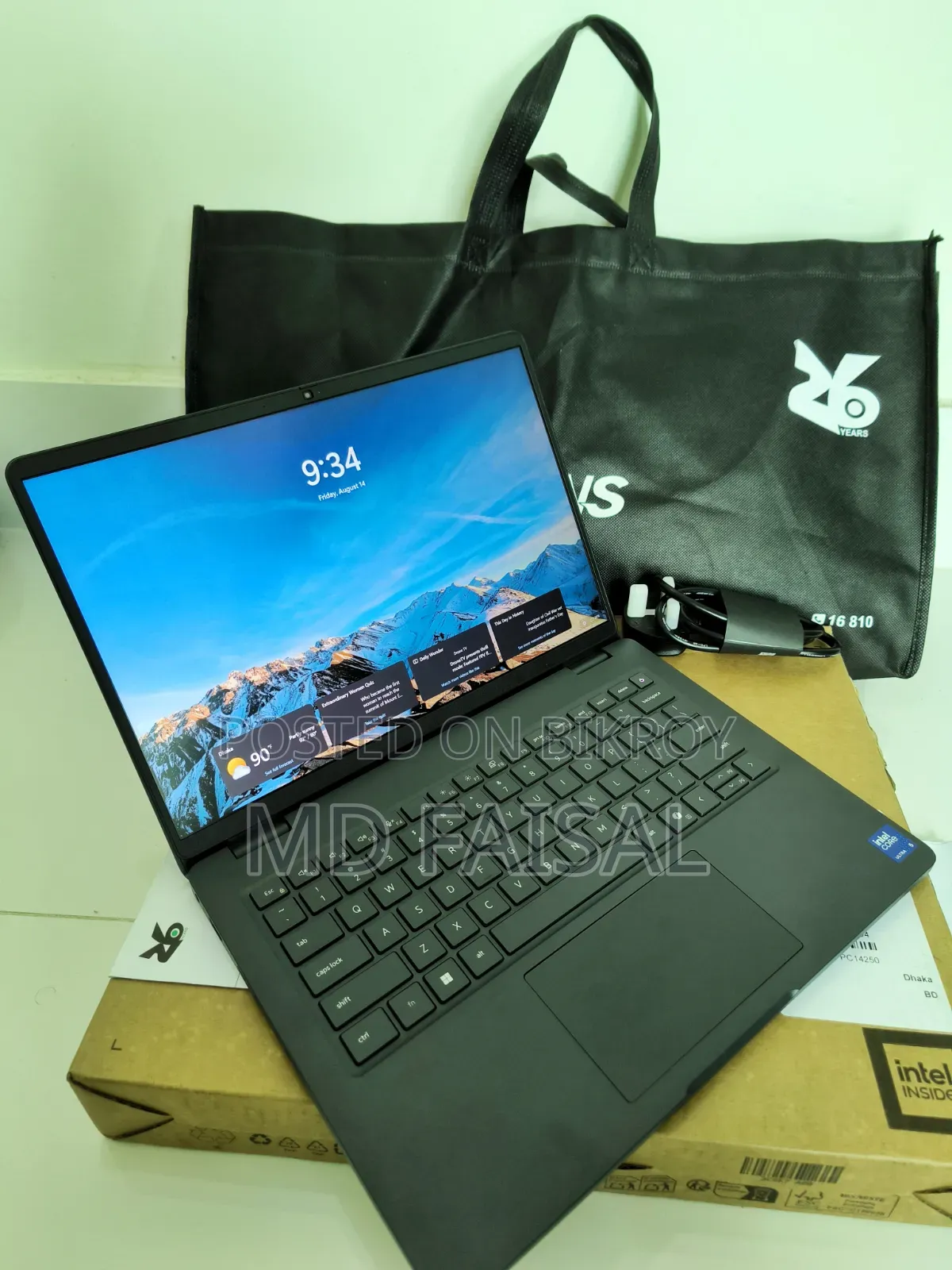 নতুন ল্যাপটপ ডেল প্রো ১৪ ৮জিবি ইন্টেল কোর আল্টড়া ৫ এসএসডি ৫১২জিবি