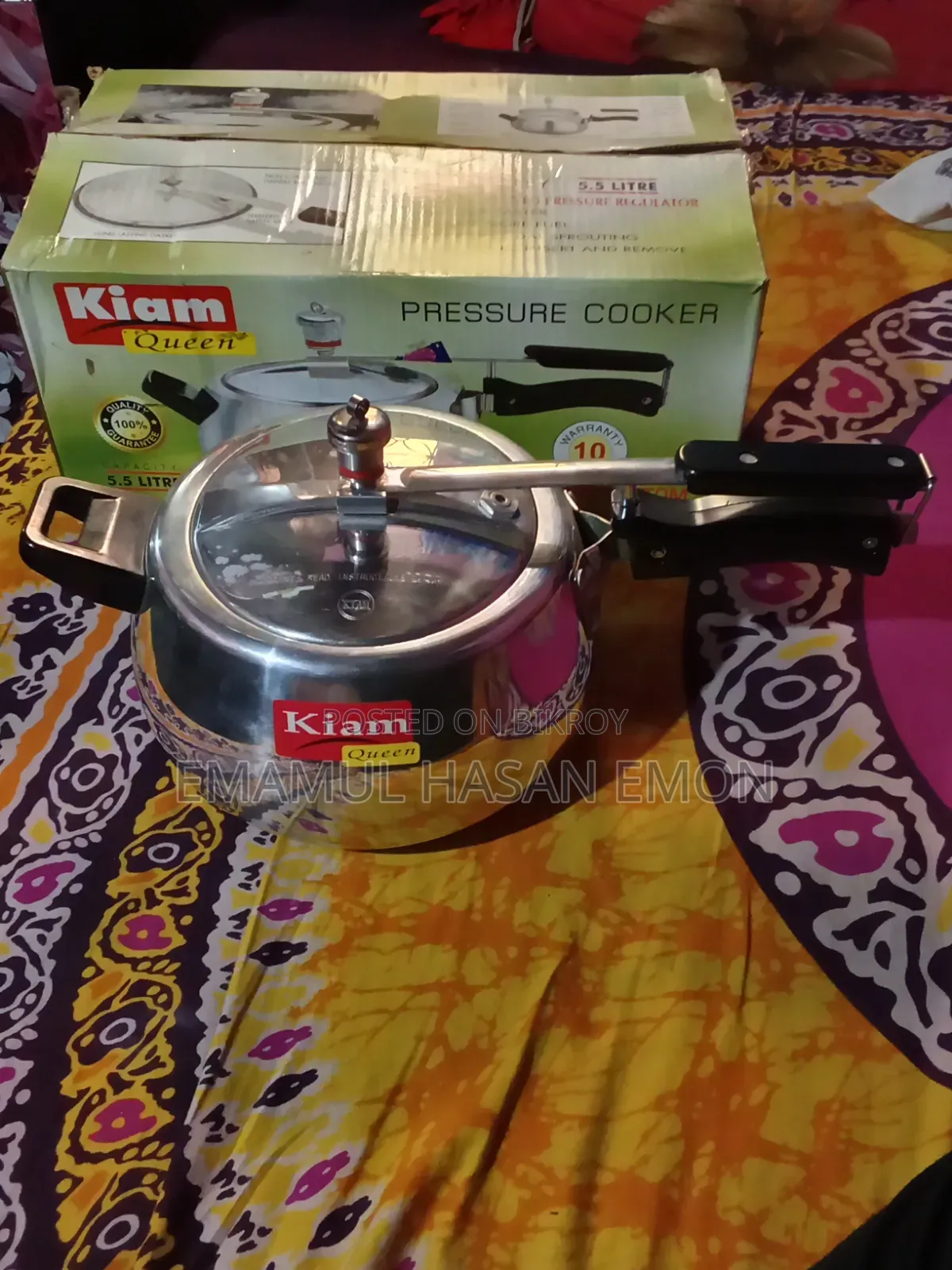 Kiam Queen ৫.৫ লিটার প্রেসার কুকার বিক্রি করা হবে।