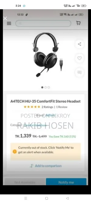 A4TECH HU-35 ComfortFit Stereo Headset