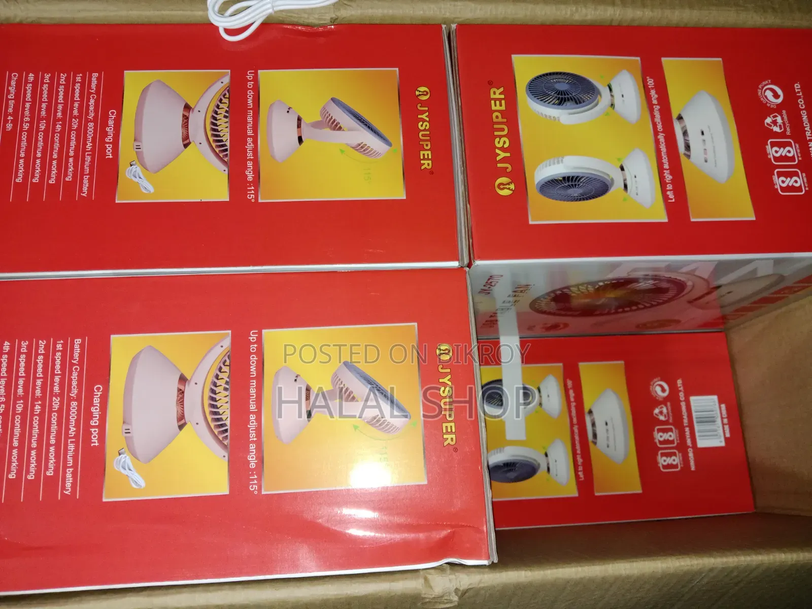 Jysuper Rechargeable Fan