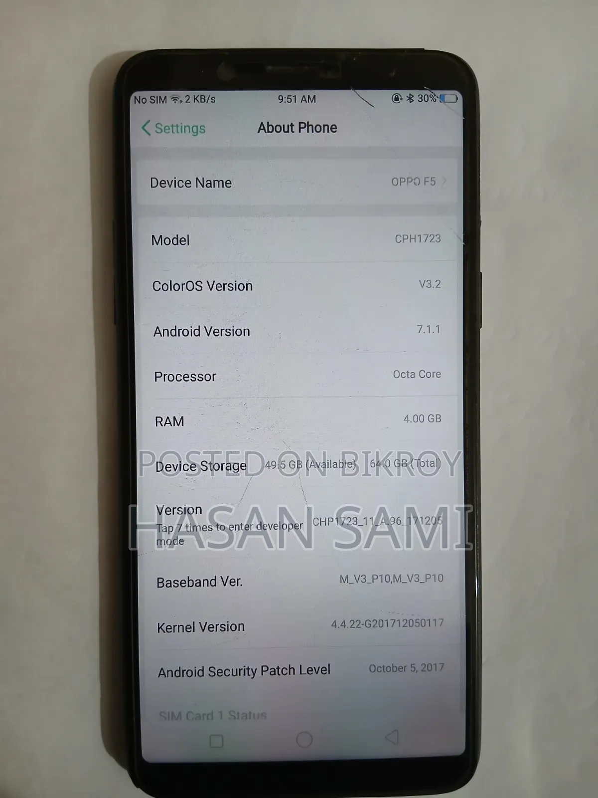 অপো এফ৫ ৬৪ জিবি কালো