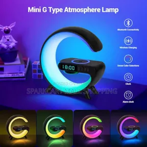 Mini G-Type RGB Lamp Bluetooth Speaker With Wireless Charger