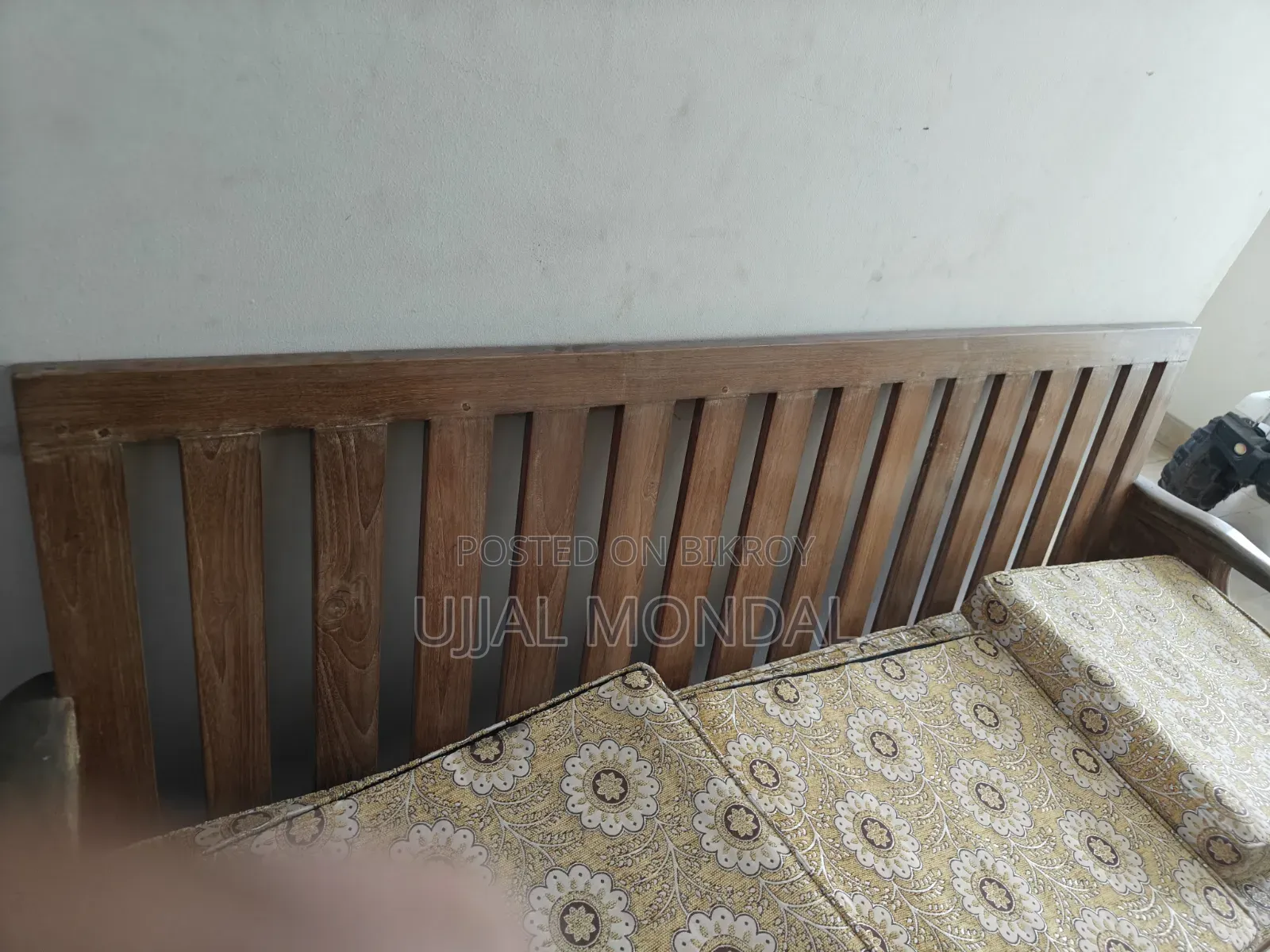 Solid Wood 5-Seater Sofa Set (3-Seater + 2 Single Sofas)