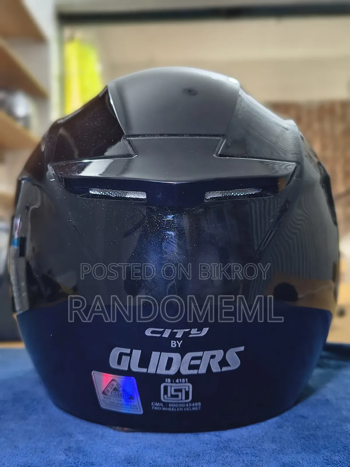 City - Glossy Black - Half Face Helmet