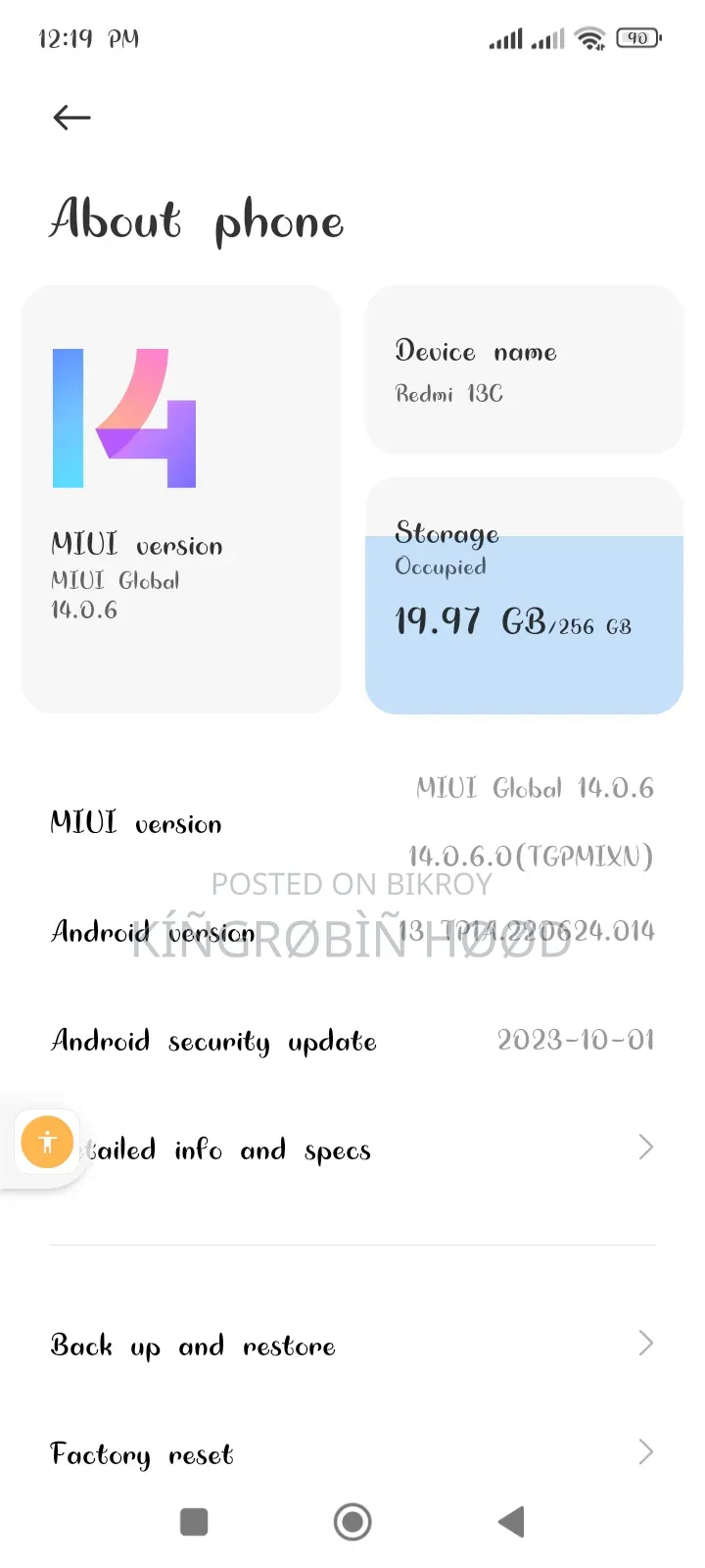 Xiaomi Redmi 13C 256 GB Blue