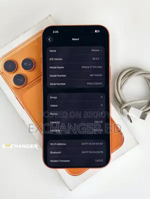 অ্যাপল আইফোন ১৭ প্রো ম্যাক্স ২৫৬ জিবি কমলা