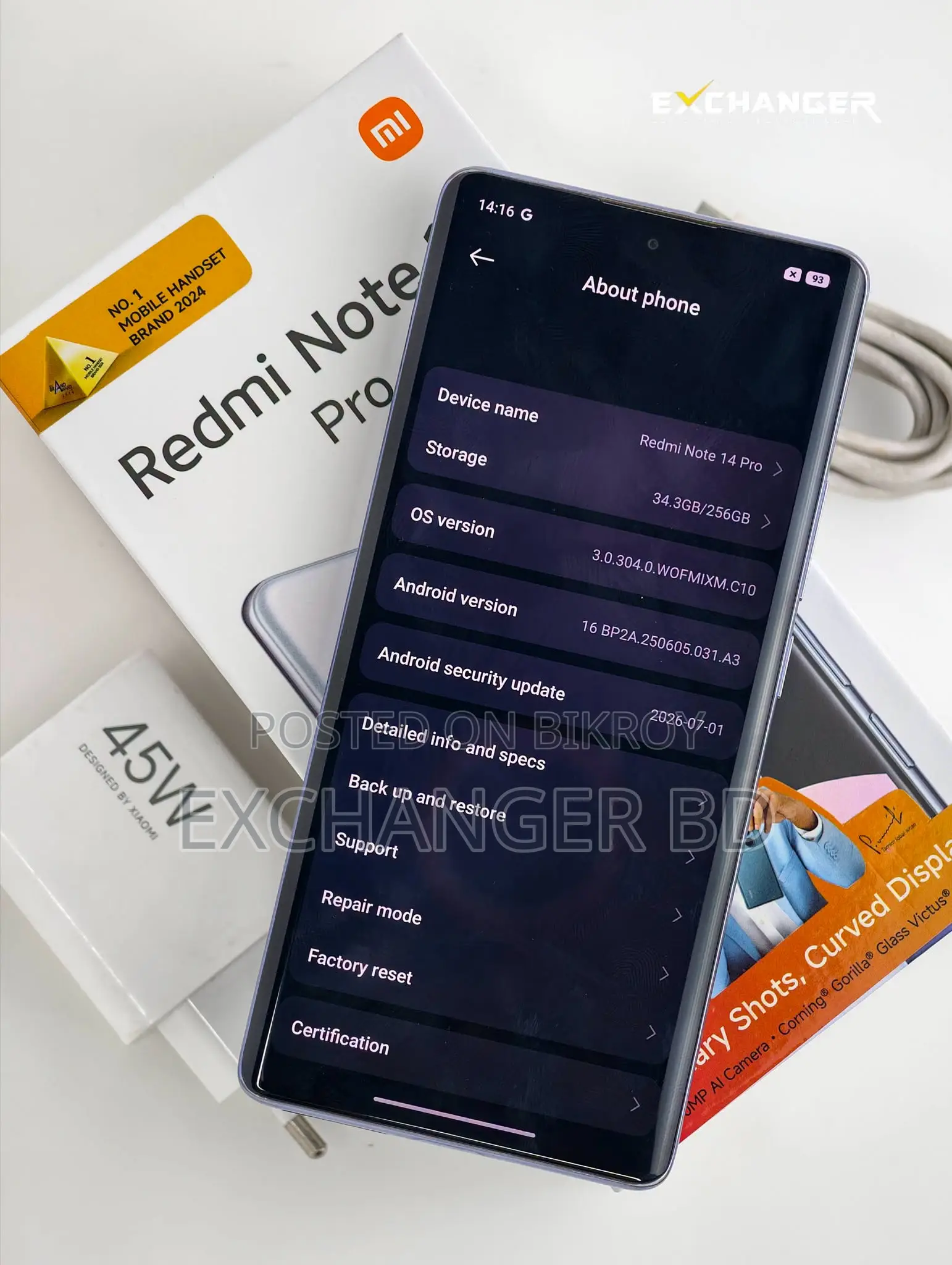 Xiaomi Redmi Note 14 Pro 256 GB Red