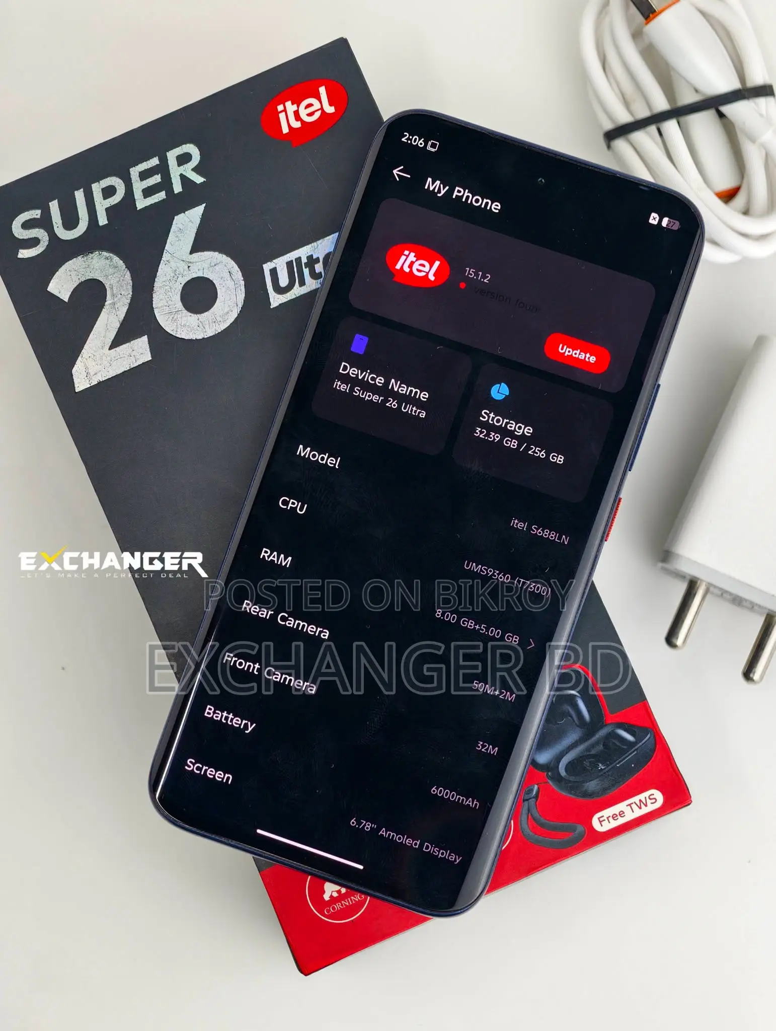 Itel Super 26 Ultra 256 GB Blue