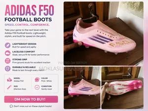 Adidas F50 Football Boots – Pink/White | Lightweight Stylish