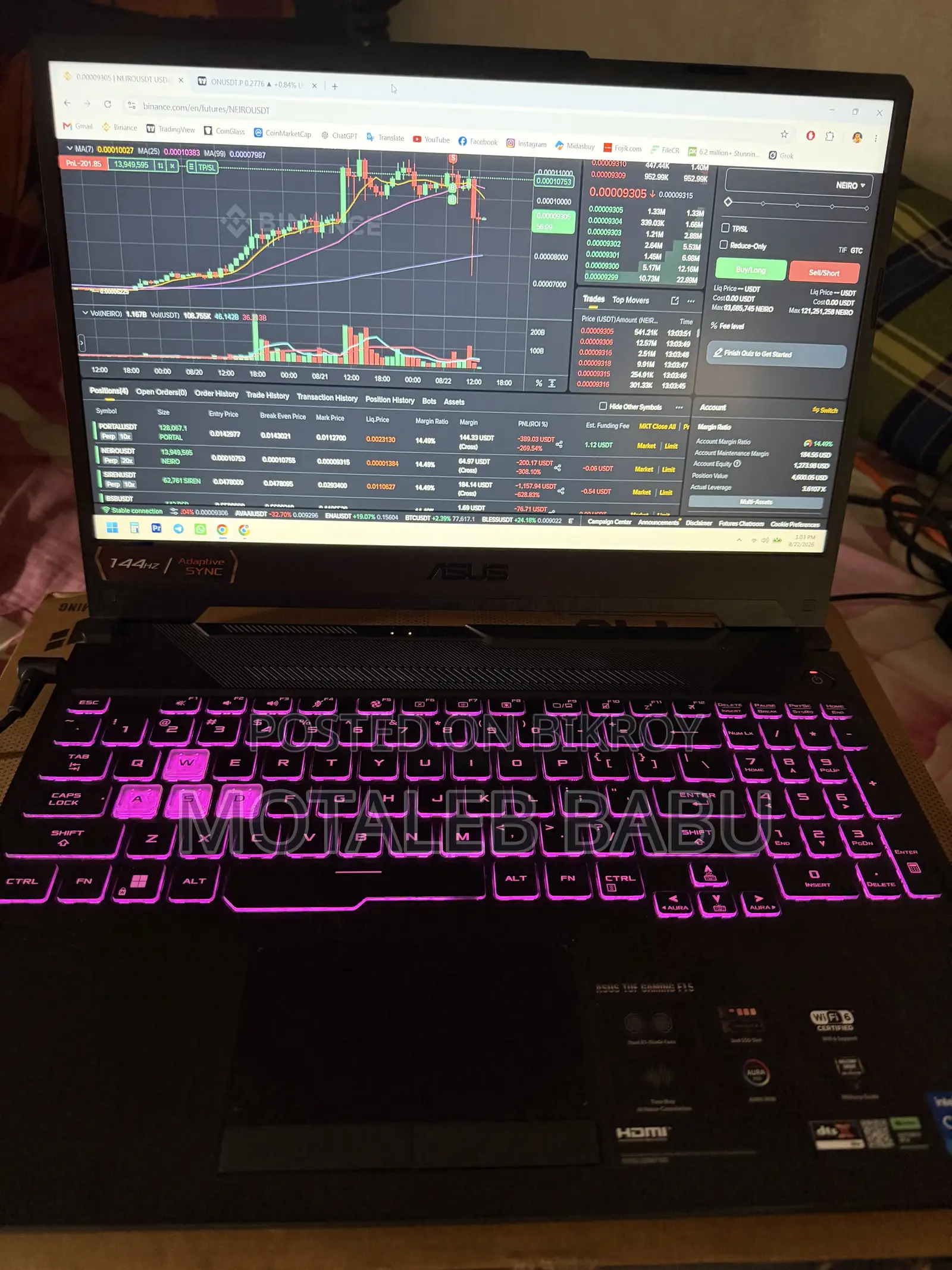 Laptop ASUS TUF Gaming F15 16GB Intel Core I7 SSD 1TB