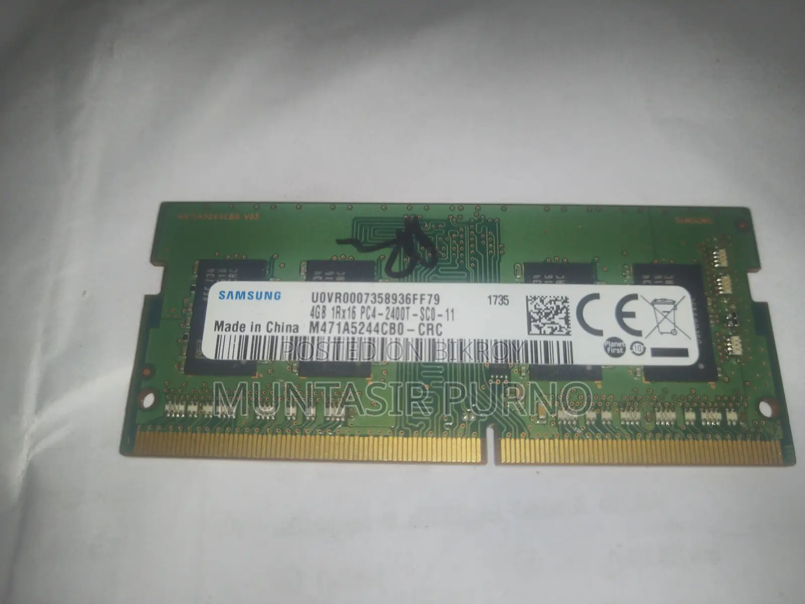Samsung 4gb Ddr4-2400 So-Dimm
