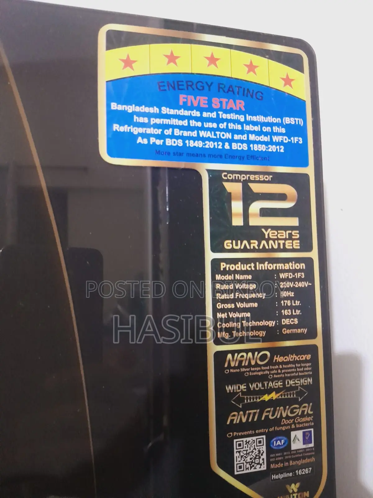 Refrigerator sell