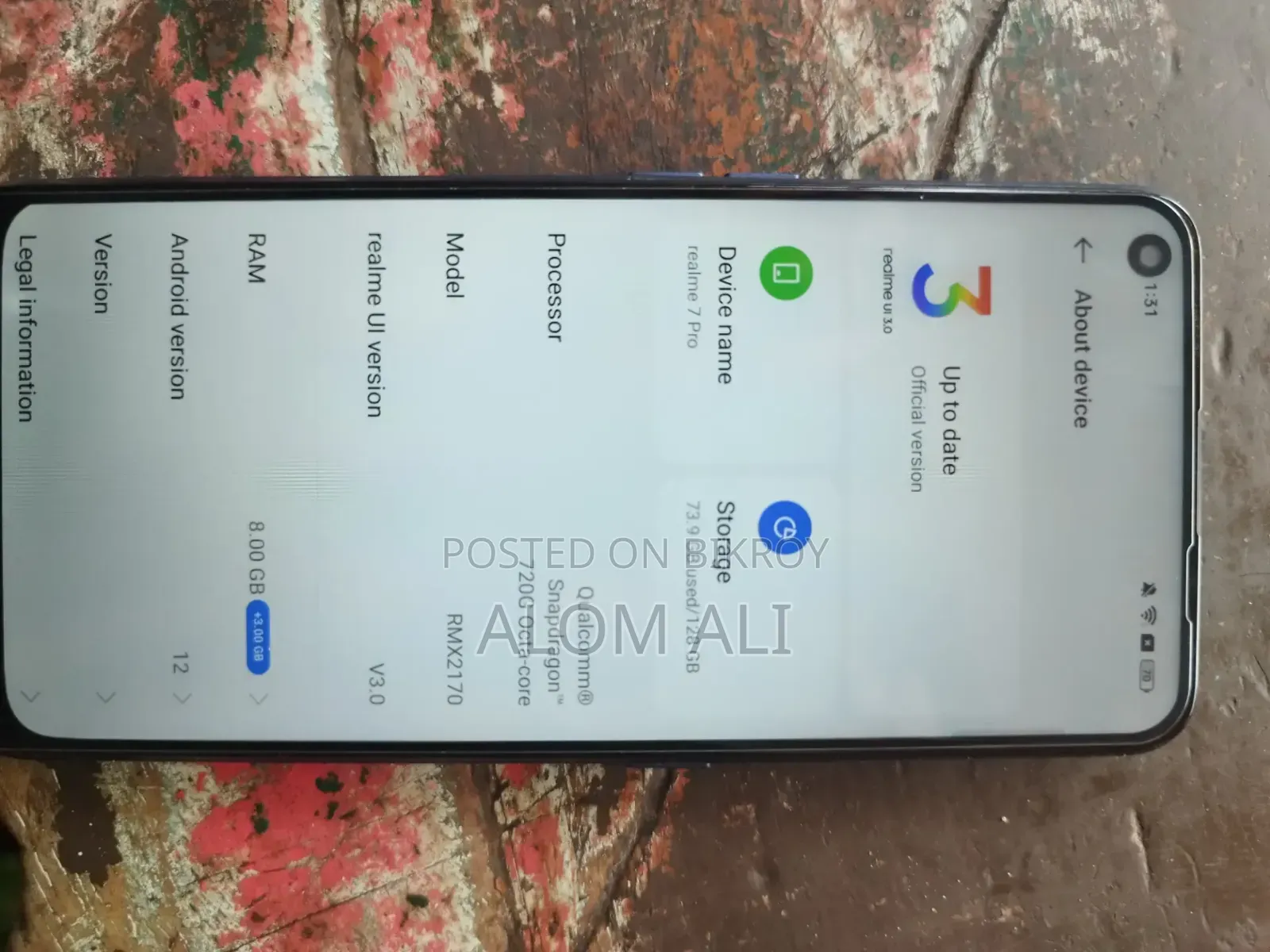 Realme 7 Pro 128 GB Blue