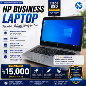 HP Elitebook 840 G1 Laptop 8GB RAM AMD A8 128GB SSD
