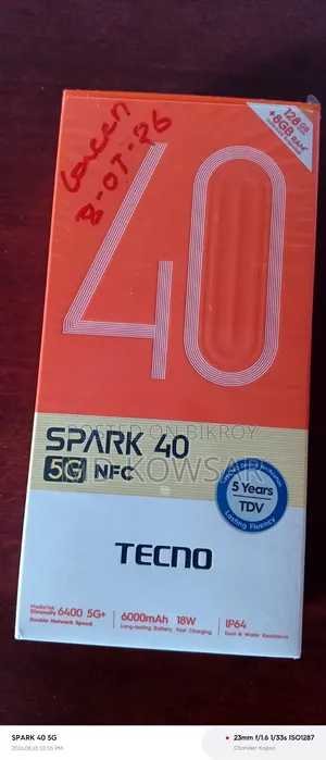 New Tecno Spark 40 128 GB Gray