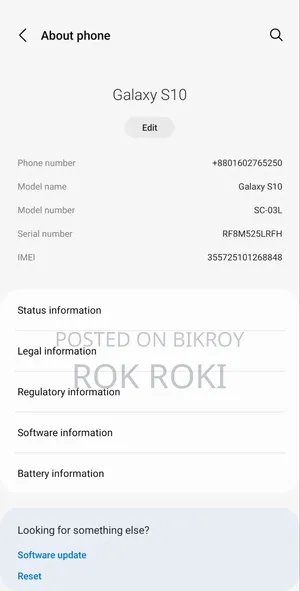 Samsung Galaxy S10 128 GB Blue