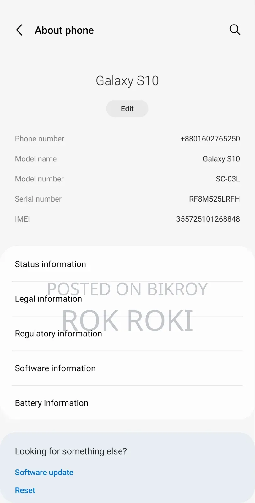 Samsung Galaxy S10 128 GB Blue