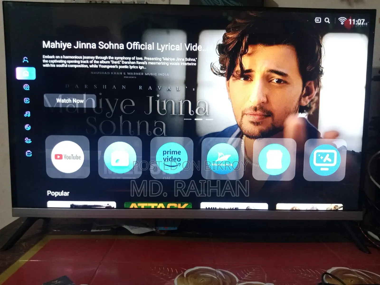 32 Inch Frameless SMART TV - 3 Months Used