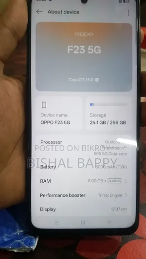 Oppo F23 256 GB Black