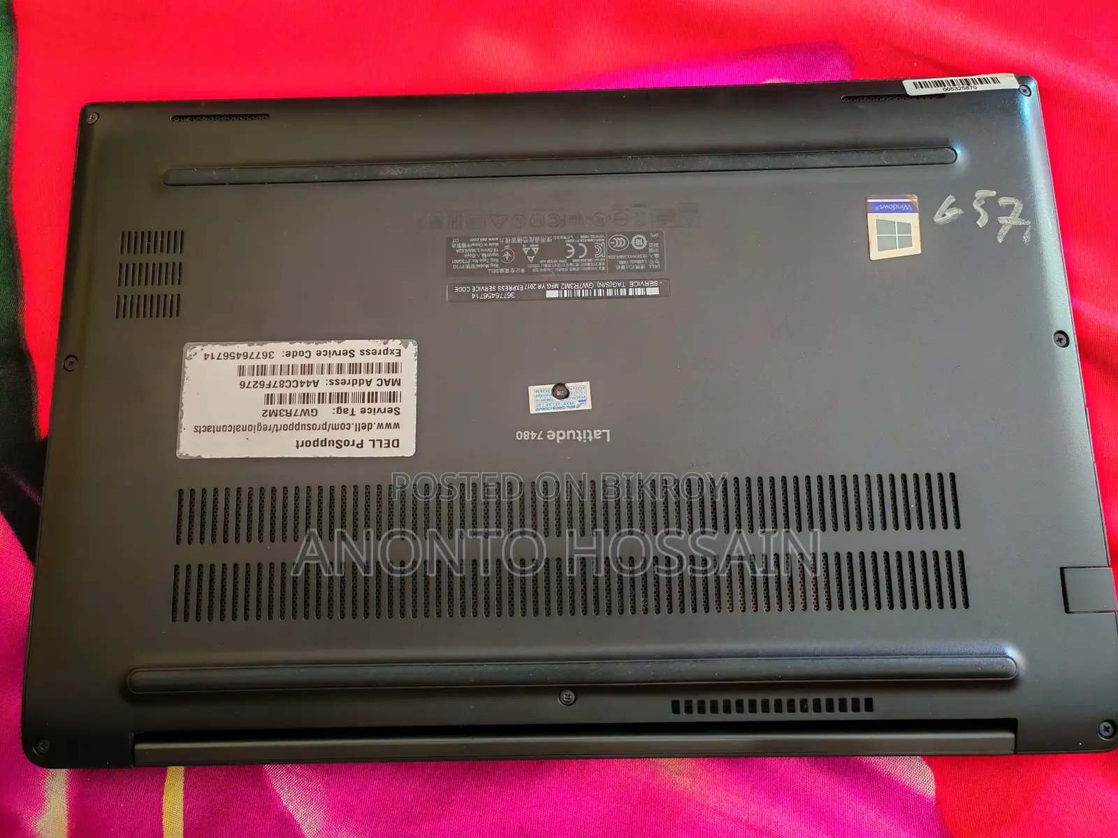 Laptop Dell Latitude 7480 16GB Intel Core I5 SSD 256GB