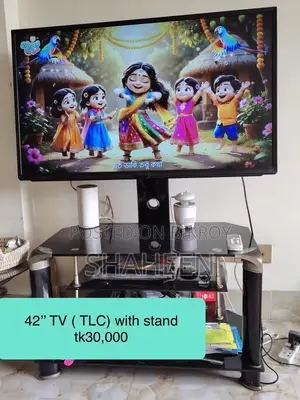 42 Inch Smart TV (TLC) With 3 Layer TV Stand