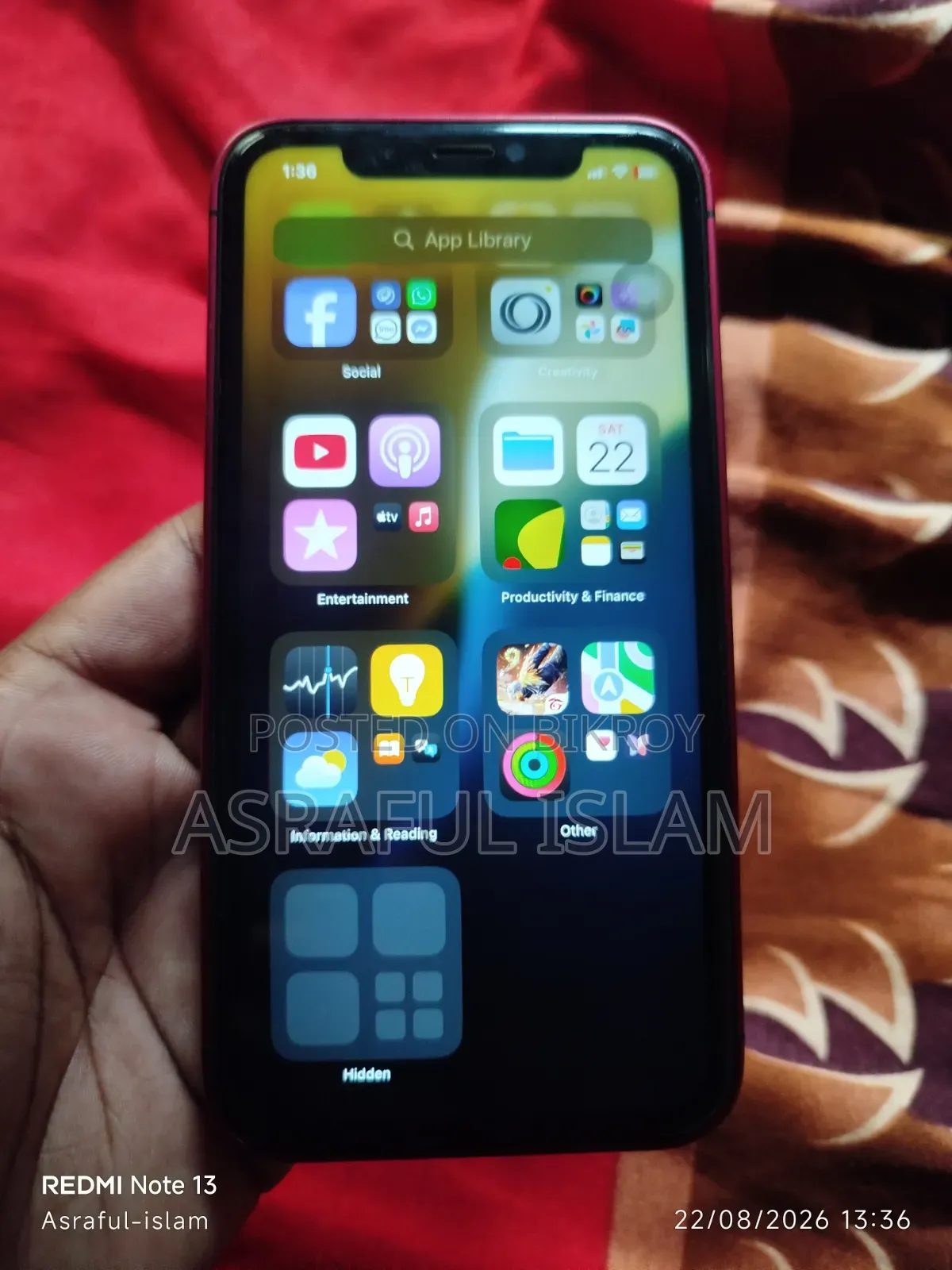 অ্যাপল আইফোন এক্সআর ৬৪ জিবি রেড