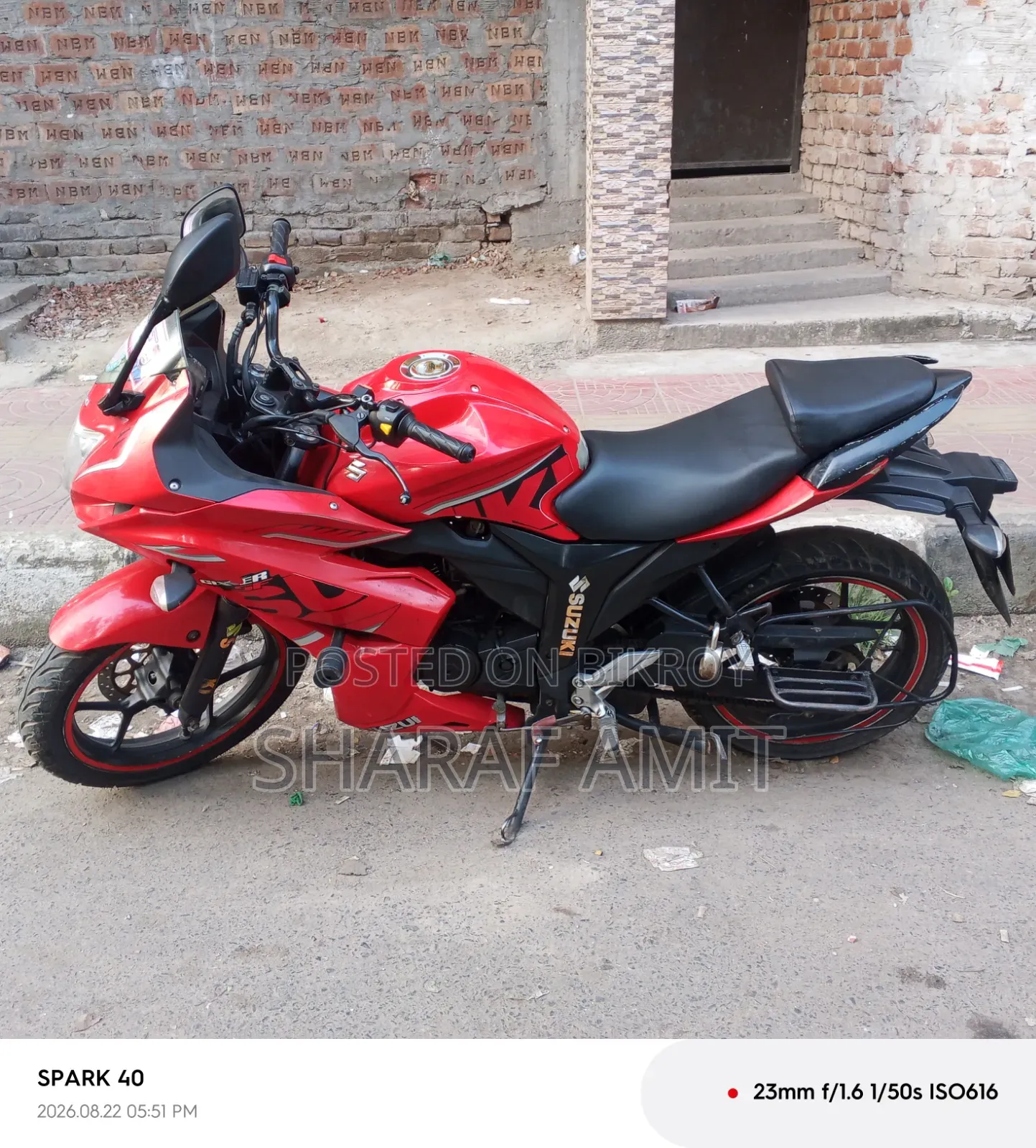 Suzuki Gixxer SF 2017 Red