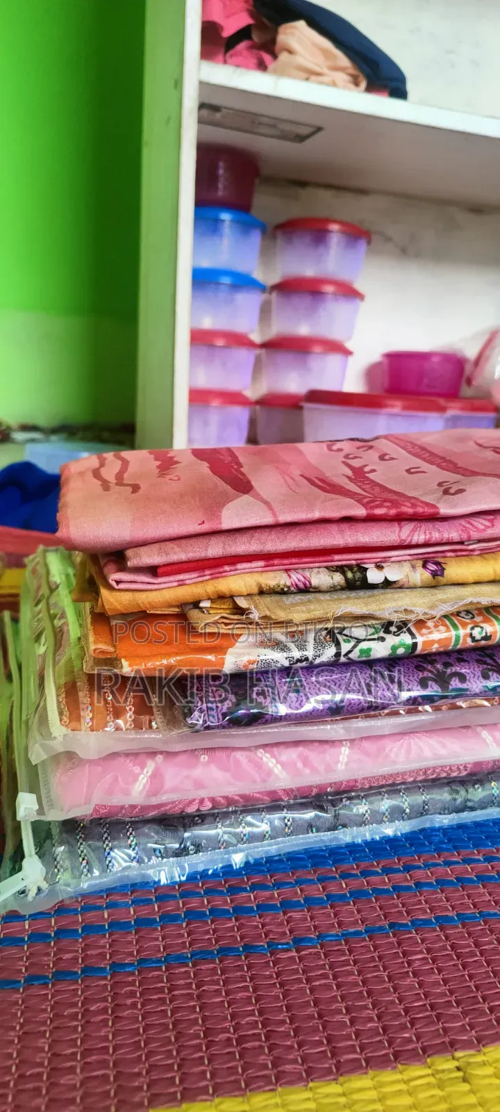 পাইকারি দোকানের গজ কাপড় থ্রি পিস এক কালার কাপড়