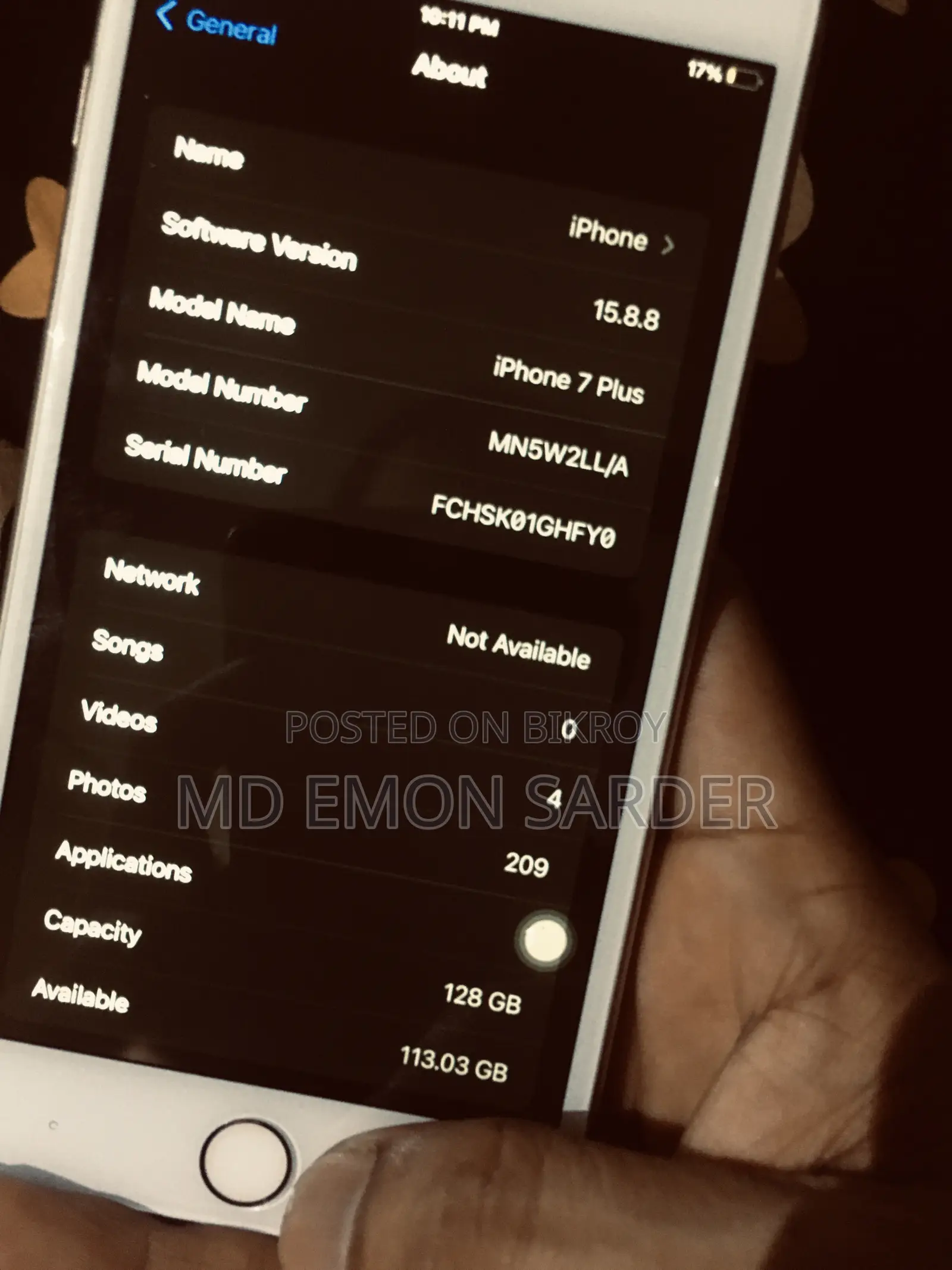 অ্যাপল আইফোন ৭ প্লাস ১২৮ জিবি রোজ গোল্ড