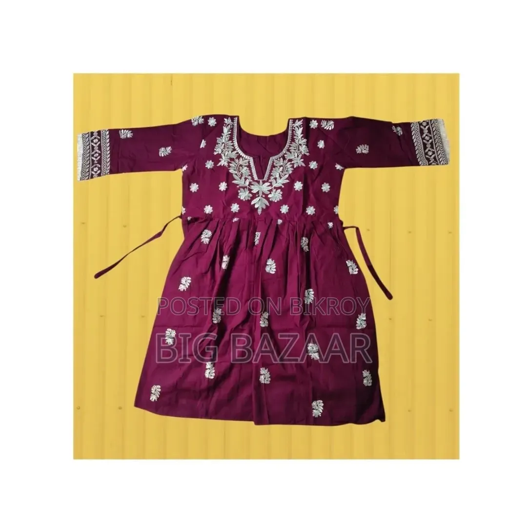 Pure Cotton Floral Embroidered 2-Piece Set