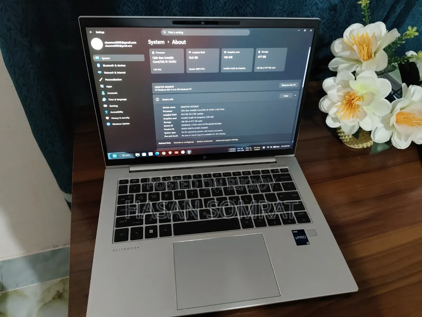Laptop HP EliteBook 840 G9 16GB Intel Core i5 SSD 512GB