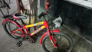 Attractive red color bicycle for kids (Prince Power Bicycle)