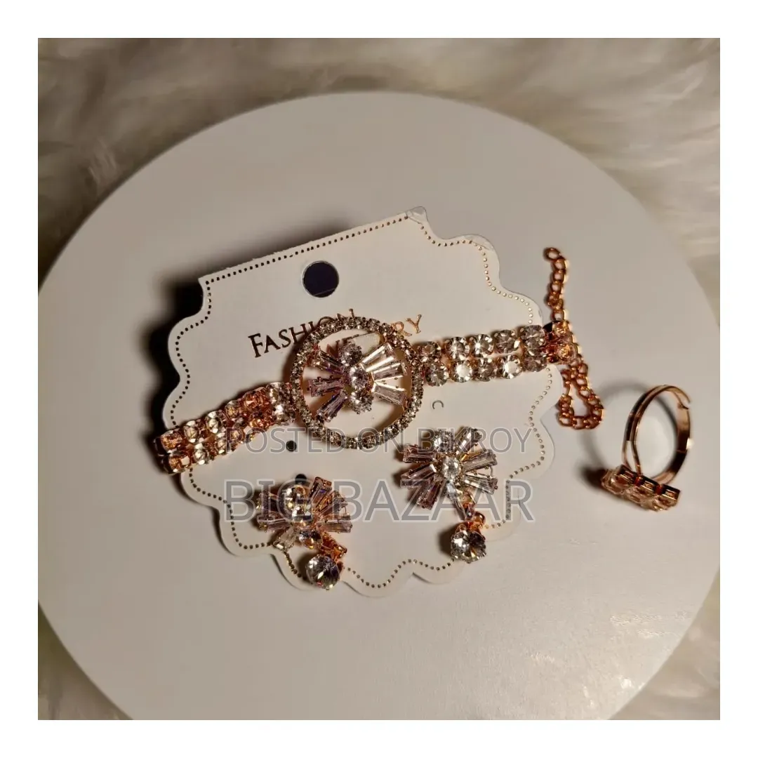 Rose Gold Crystal Elegance Jewelry Set