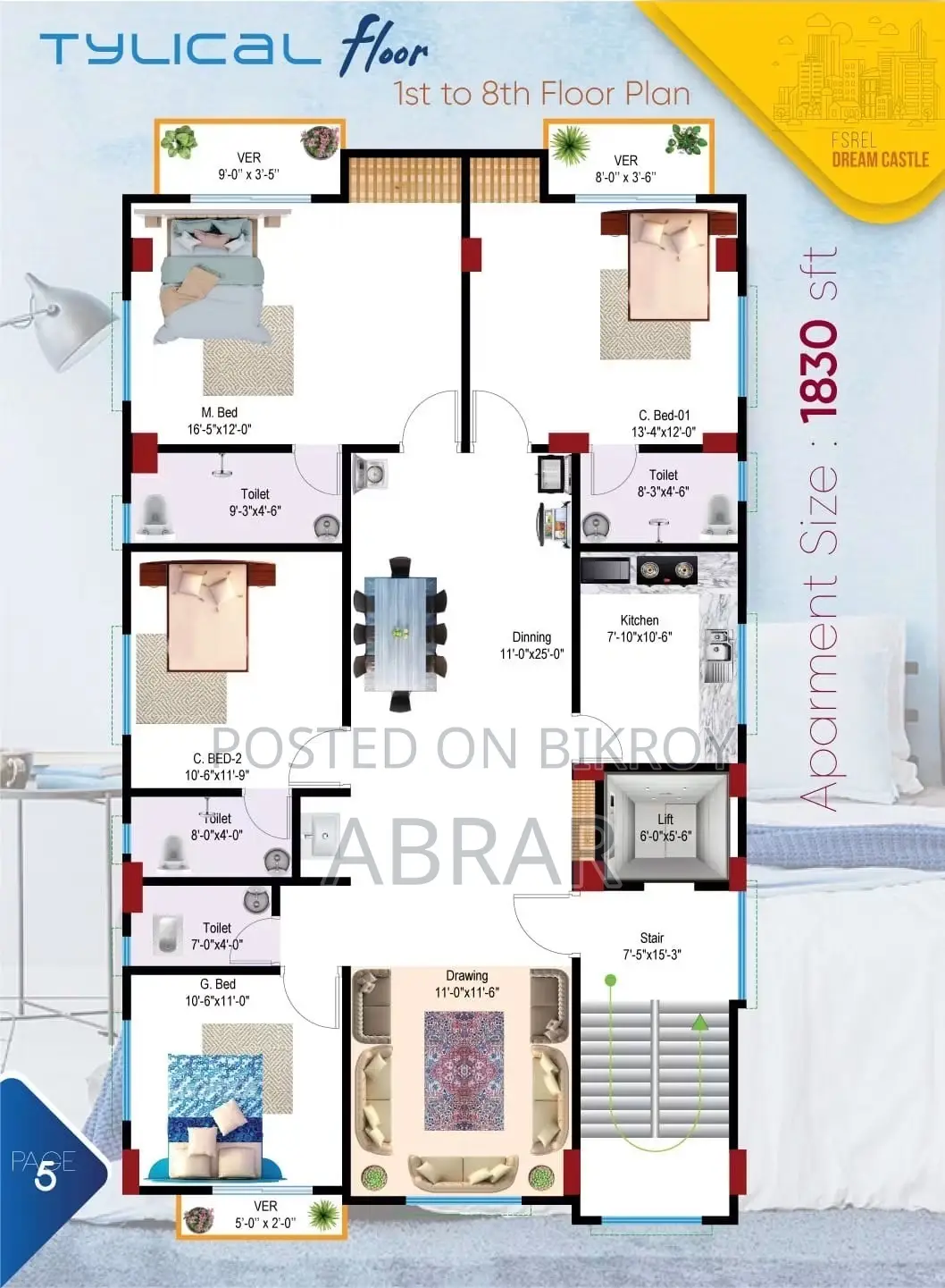 4 Bedroom Apartment in First Security, Banasree for Sale