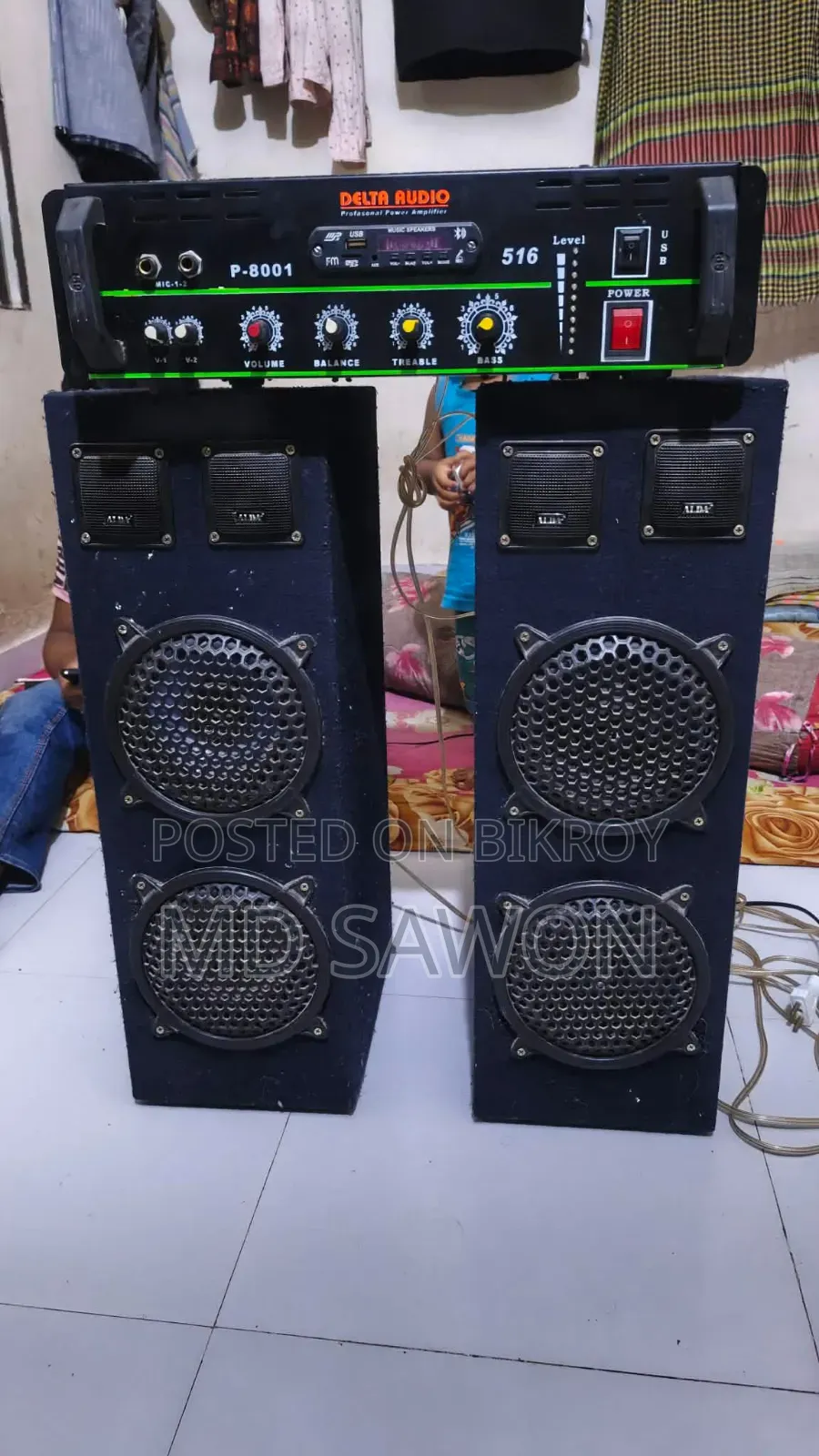 Delta Audio P-8001 সাউন্ড সিস্টেম – ২টি স্পিকারসহ বিক্রি হবে