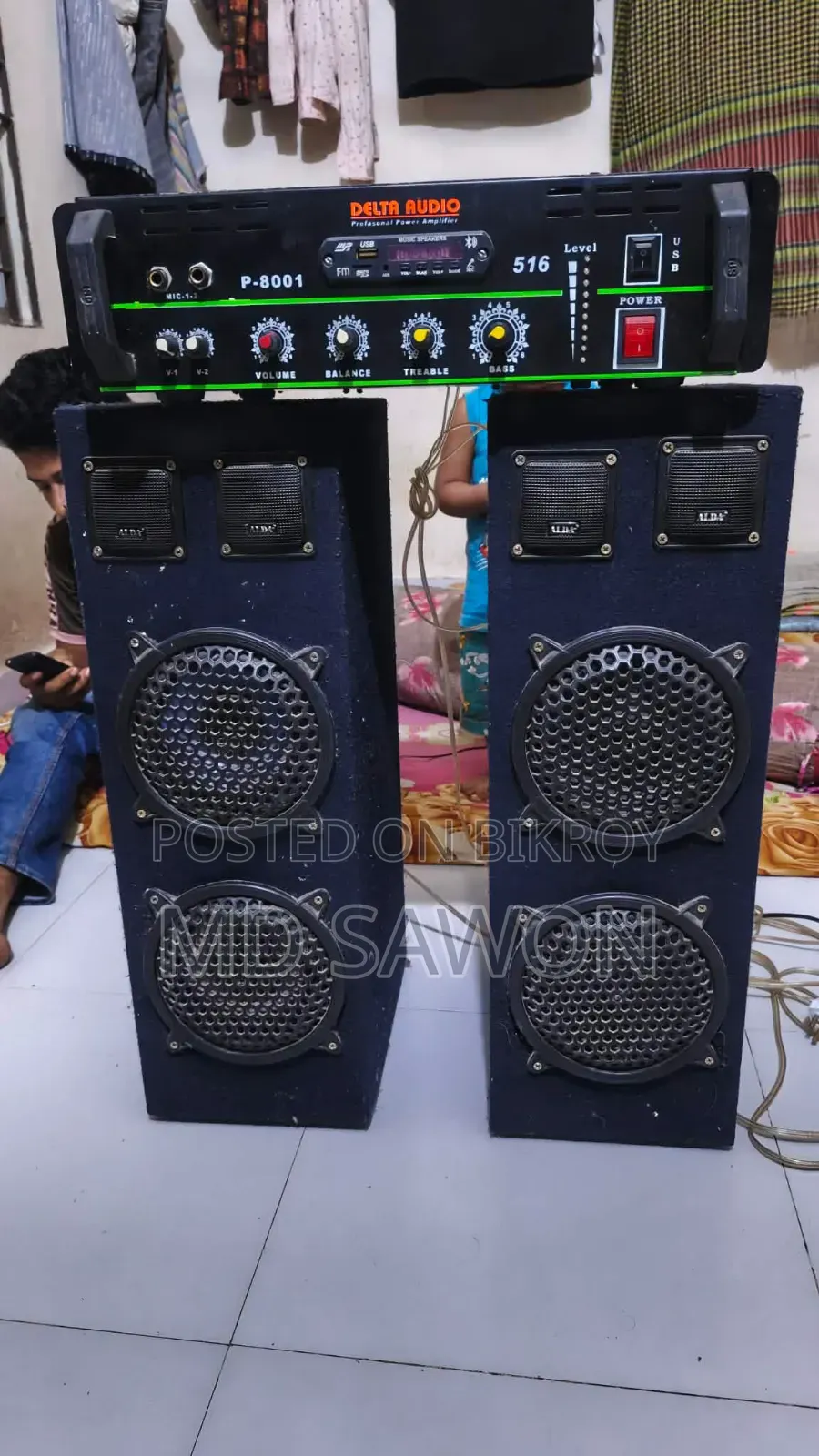 Delta Audio P-8001 সাউন্ড সিস্টেম – ২টি স্পিকারসহ বিক্রি হবে