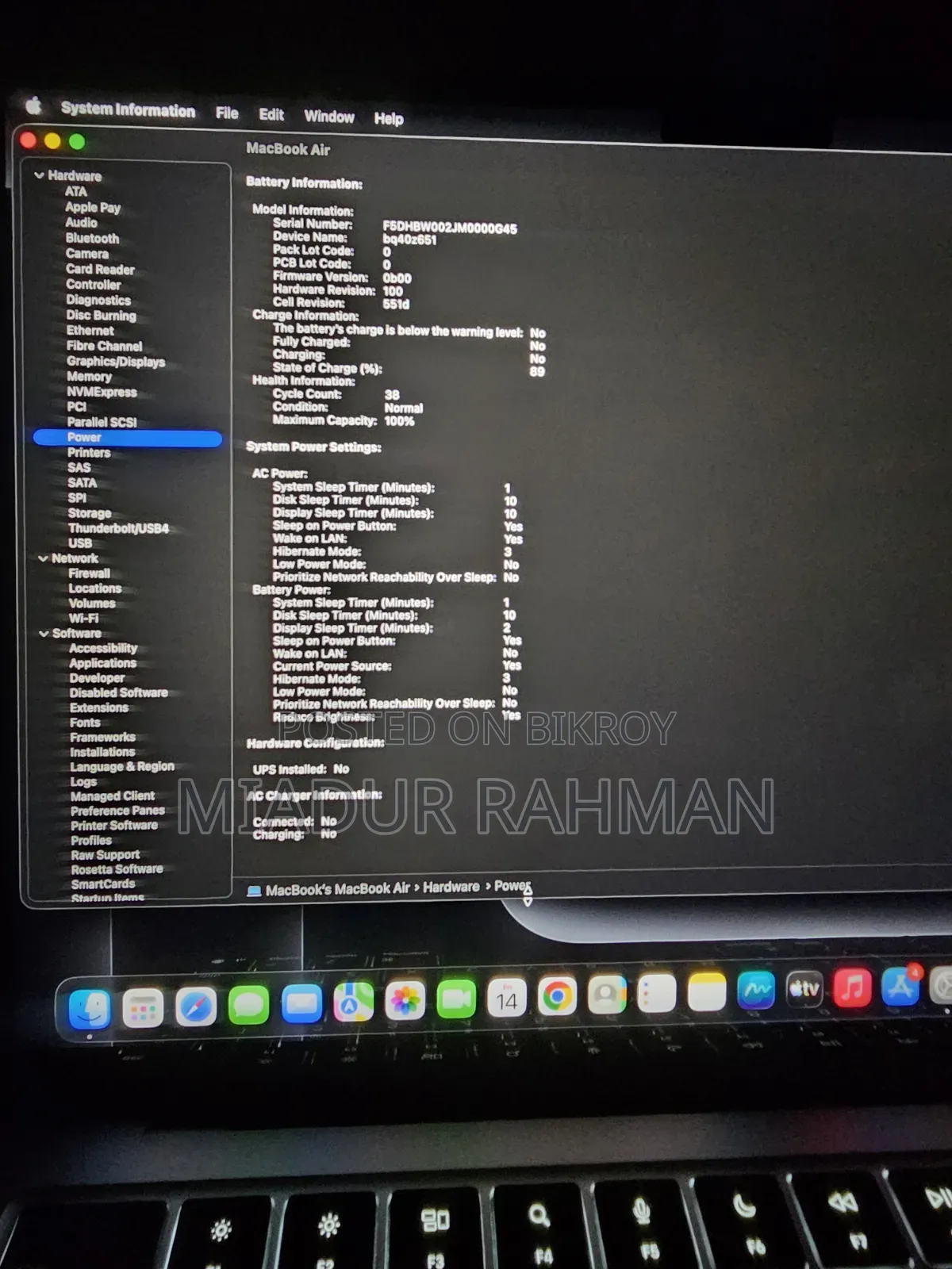 Laptop Apple MacBook 16GB Apple M4 HDD+SSD 256GB