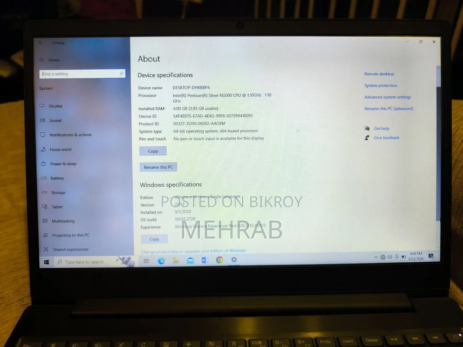 Laptop Lenovo IdeaPad S145 4GB Intel Pentium HDD 1T