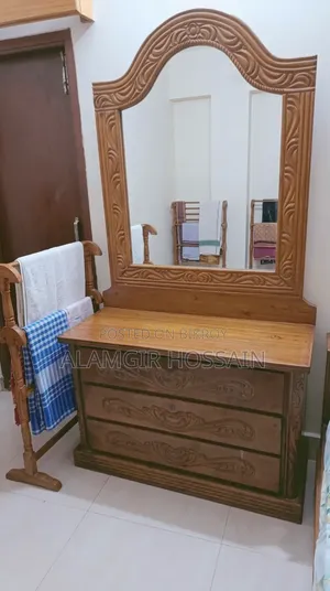 Elegant Carved Teak Dressing Unit