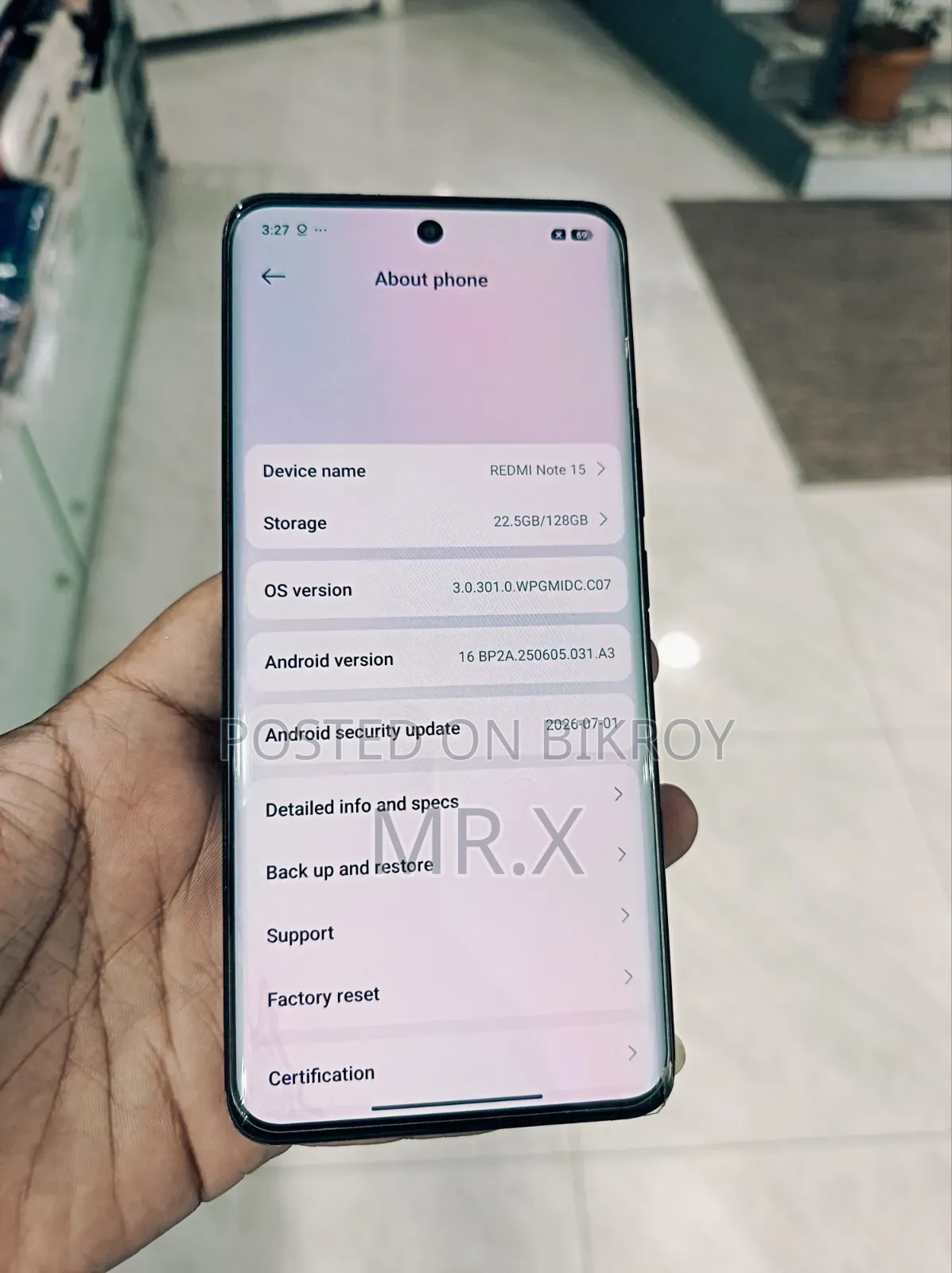শাওমি রেডমি নোট ১৫ ১২৮ জিবি ব্ল্যাক