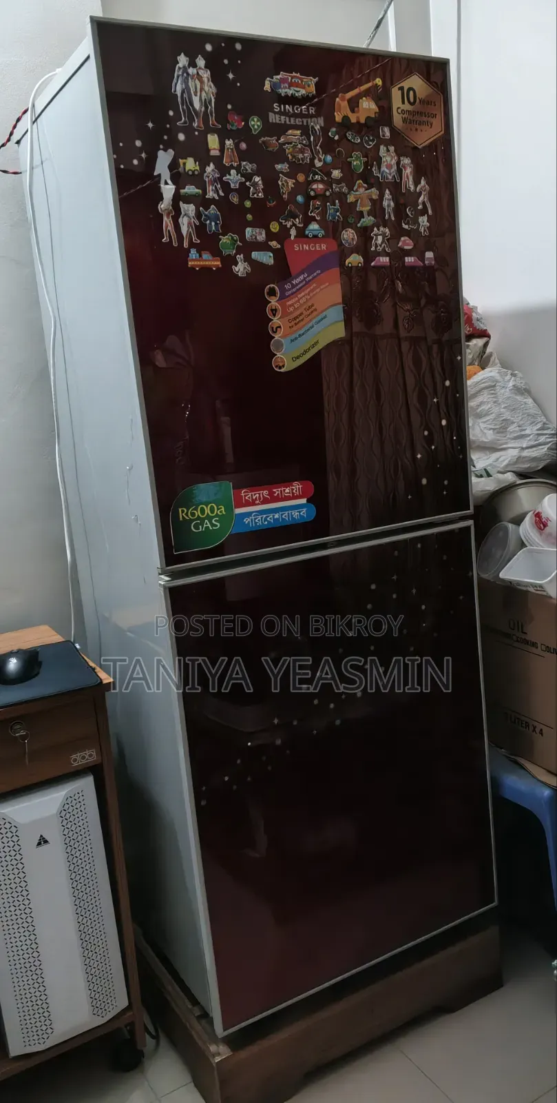 Singer Reflection Double Door Fridge – 10 Years Used – No Cooling