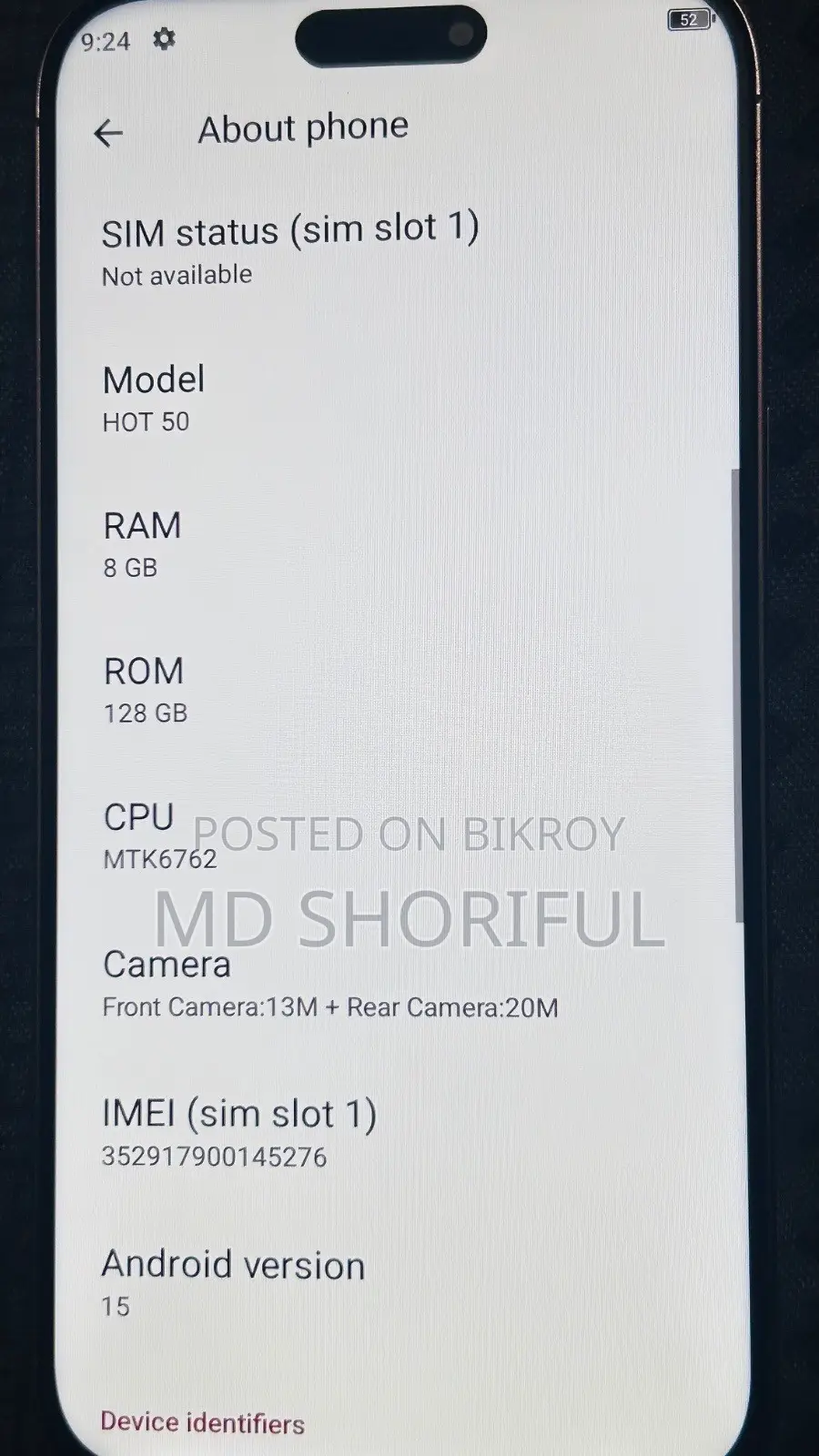 Vnus 128 GB Rose Gold