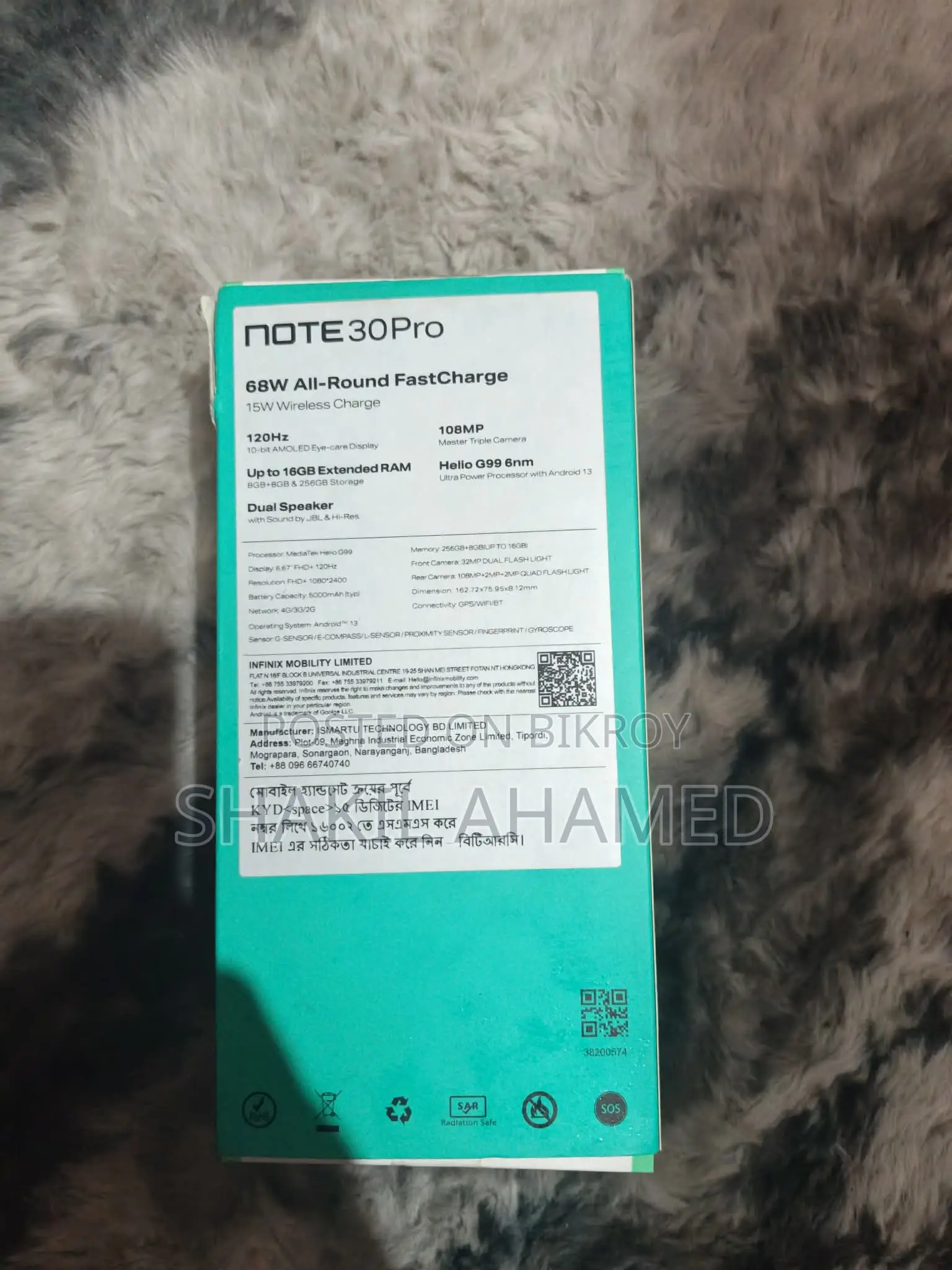 Infinix Note 30 Pro 256 GB Gold