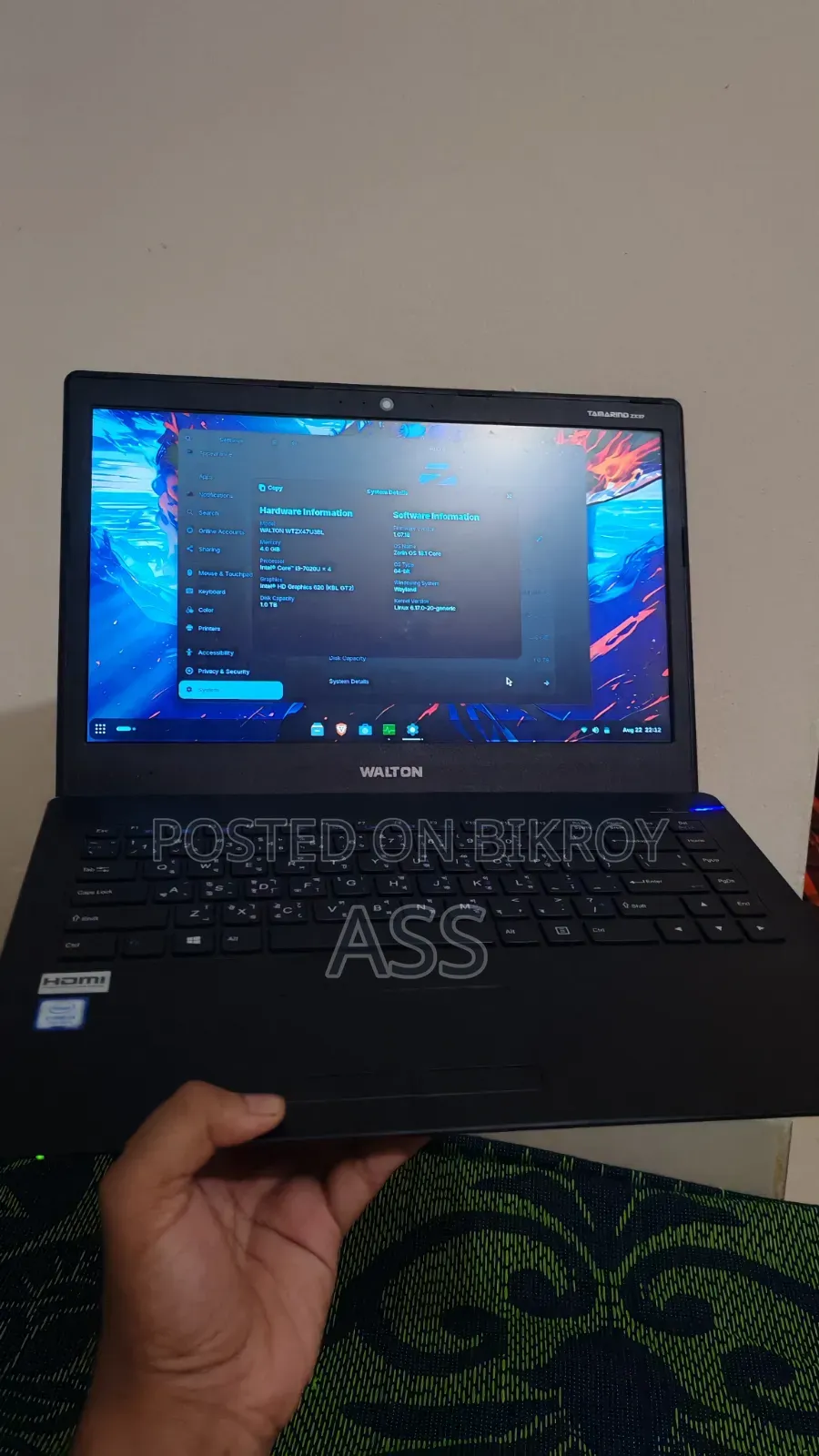 Laptop 4GB Intel Core I3 HDD 1T