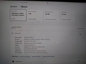 Desktop Computer MSI 8GB AMD Ryzen 5 SSD 256GB