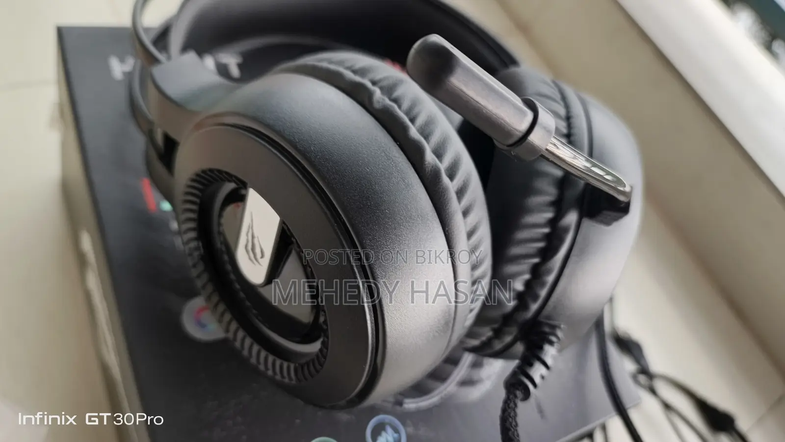 Havit Gamenote H2040d তারযুক্ত কালো RGB গেমিং হেডফোন