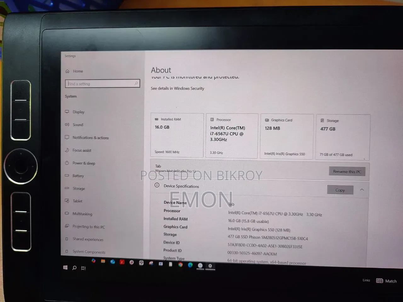 Laptop 16GB Intel Core 7 SSD 1T