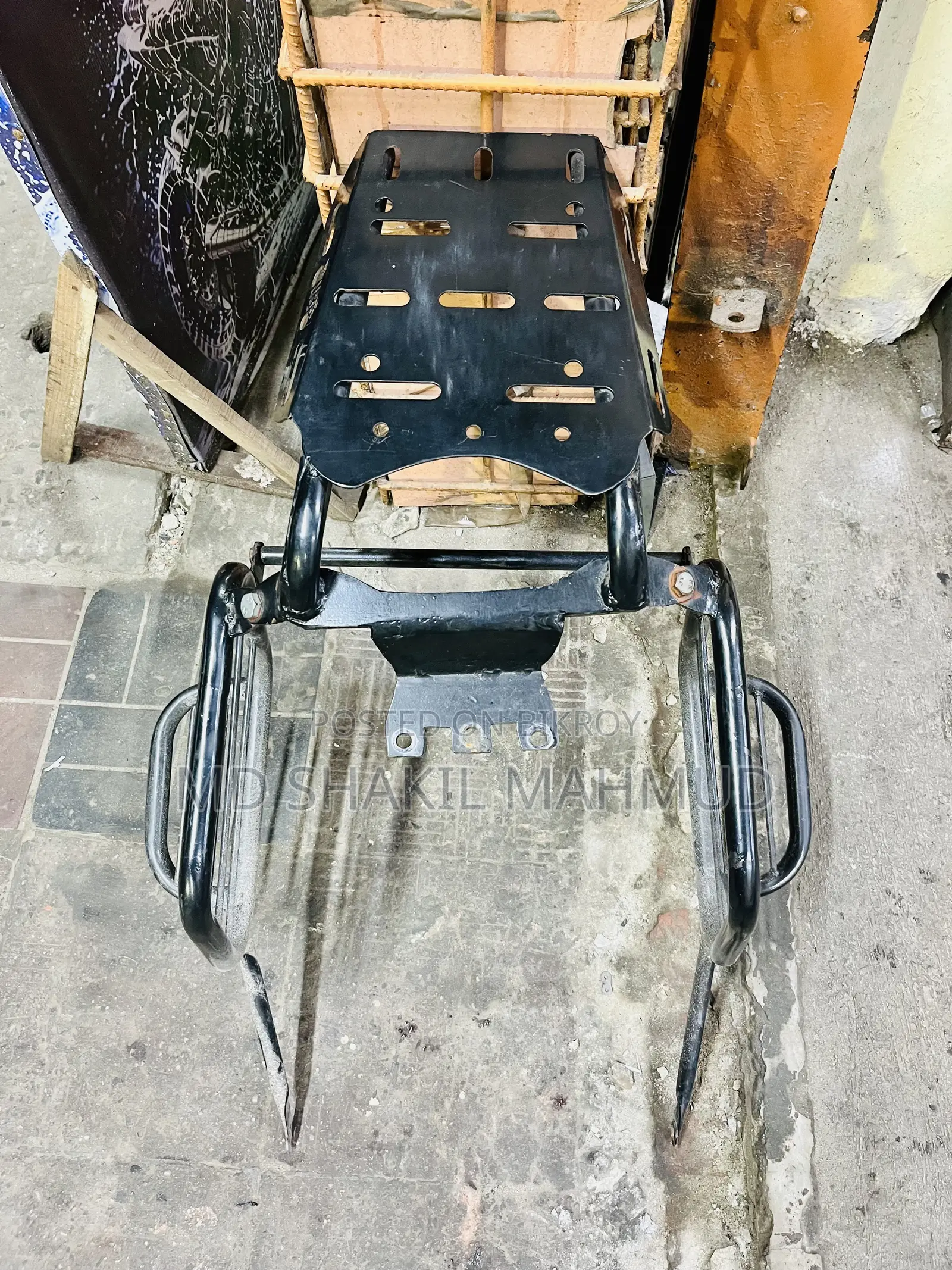 Motorcycle Back Carrier With Saddle Rest