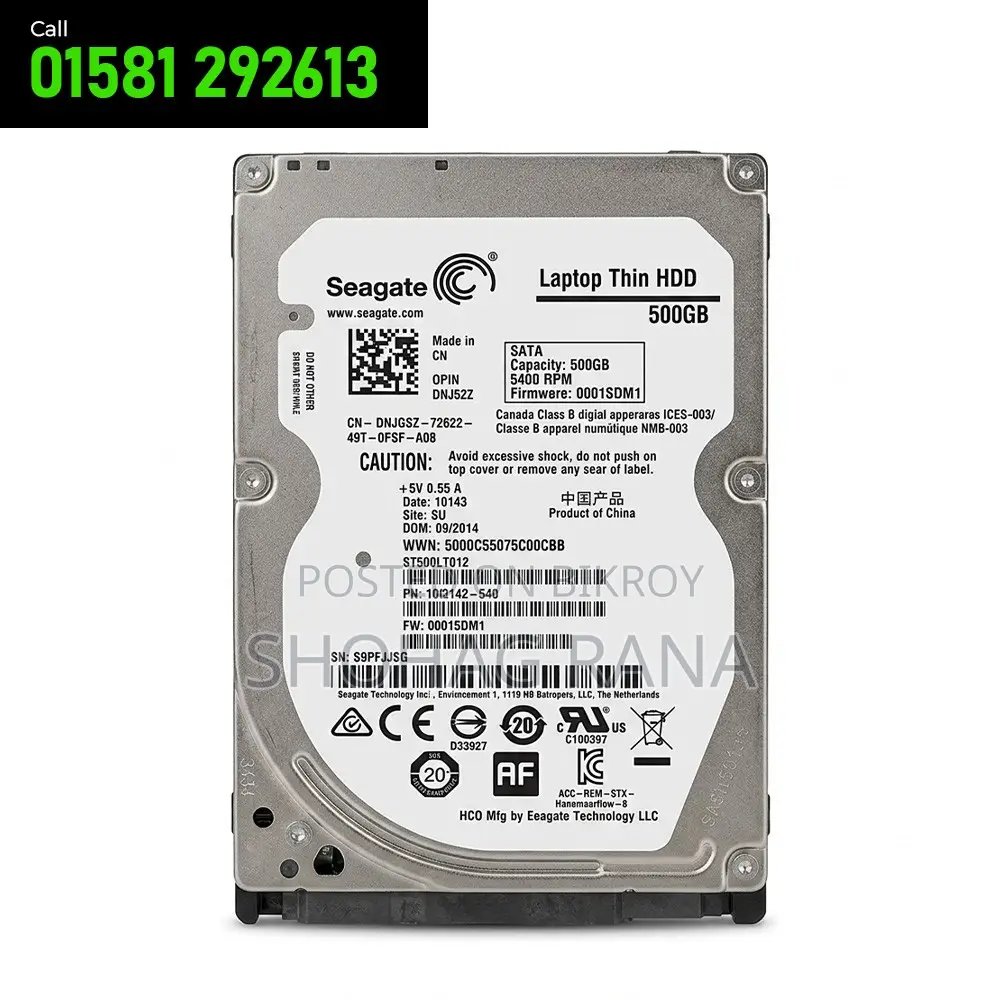 Seagate 500GB Laptop HDD 2.5" SATA | ST500LT012 | 5400RPM (Used)